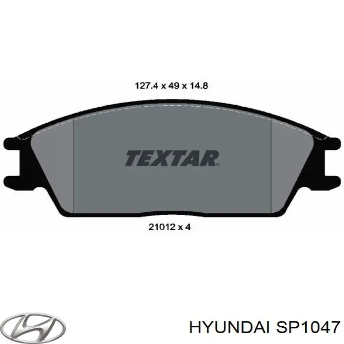 SP1047 Hyundai/Kia колодки тормозные передние дисковые
