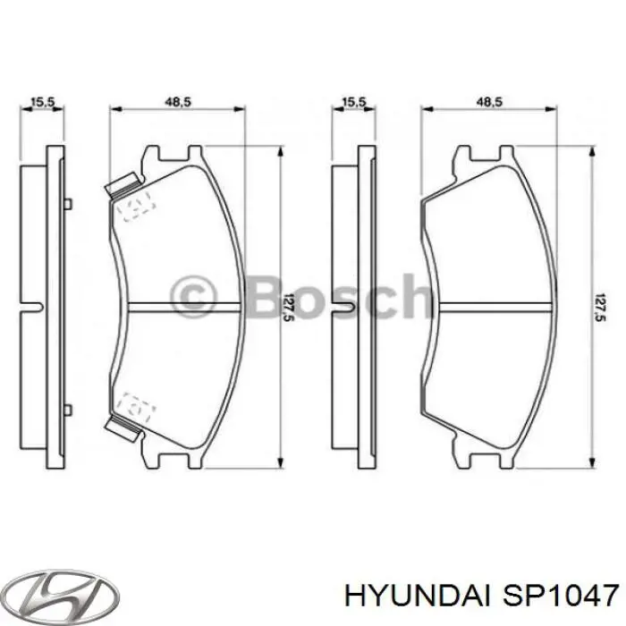 Передние тормозные колодки SP1047 Hyundai/Kia