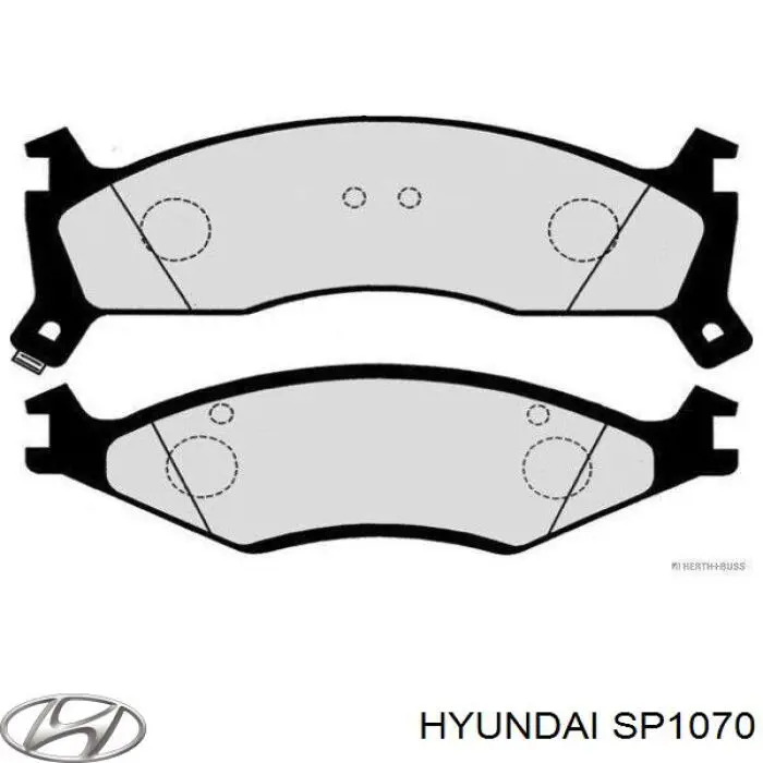 Передние тормозные колодки SP1070 Hyundai/Kia