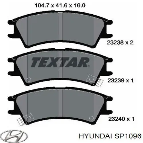 Купить SP1096 Hyundai/Kia Колодки тормозные