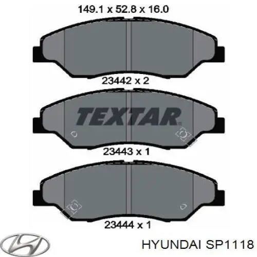 SP1118 Hyundai/Kia передние тормозные колодки