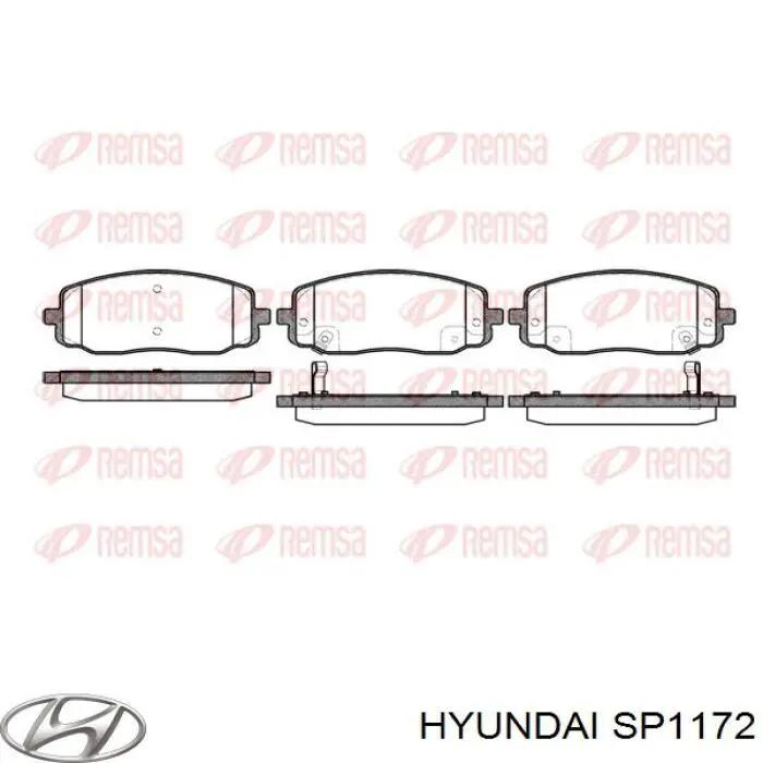 SP1172 Hyundai/Kia колодки тормозные передние дисковые