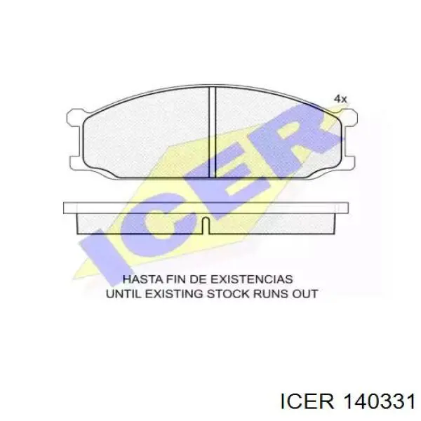 Передние тормозные колодки 140331 Icer