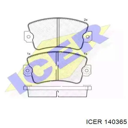 Передние тормозные колодки 140365 Icer