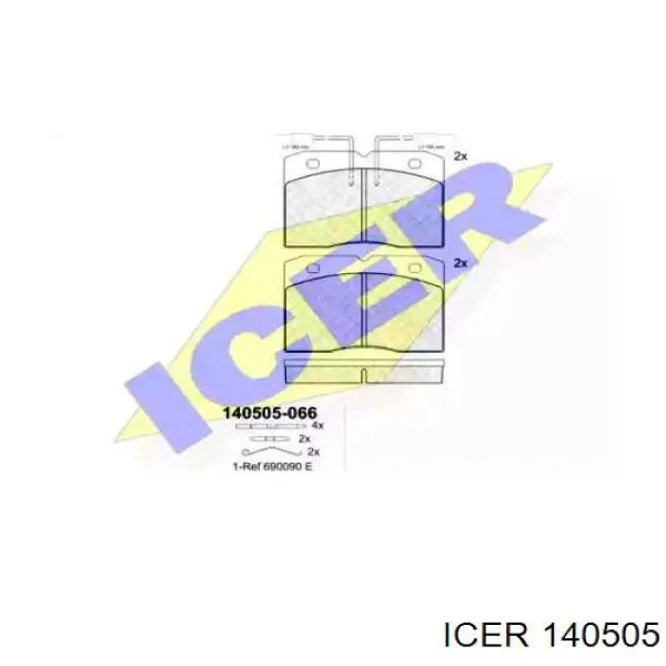 Передние тормозные колодки 140505 Icer