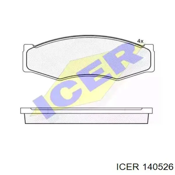 140526 Icer колодки тормозные передние дисковые