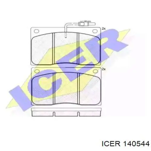 Передние тормозные колодки 140544 Icer