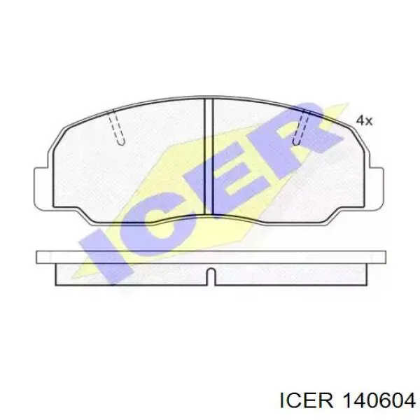 Передние тормозные колодки 140604 Icer