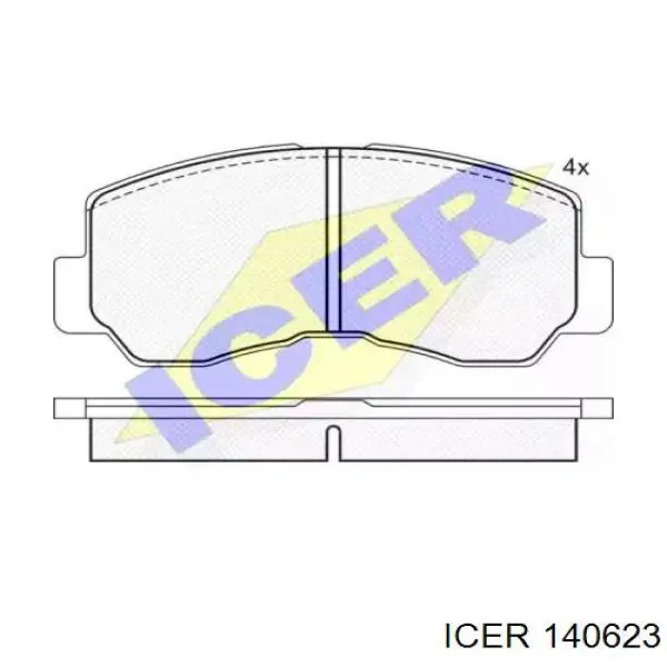 Передние тормозные колодки 140623 Icer