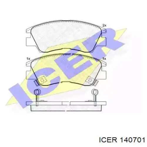 Тормозные колодки Icer 140701