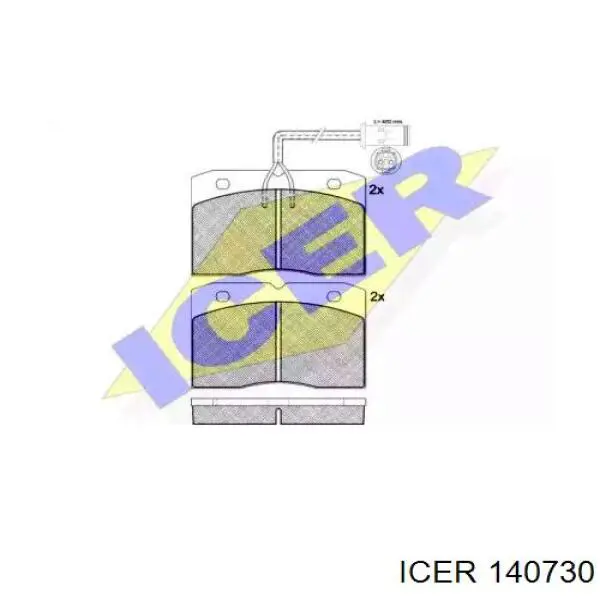 Передние тормозные колодки 140730 Icer