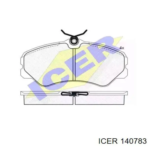 Передние тормозные колодки 140783 Icer