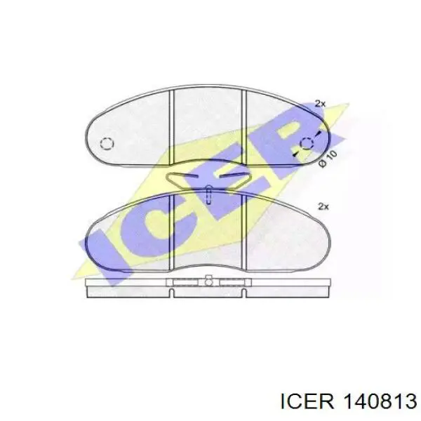 Передние тормозные колодки 140813 Icer
