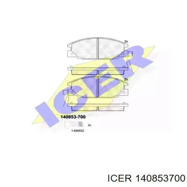 Передние тормозные колодки 140853700 Icer