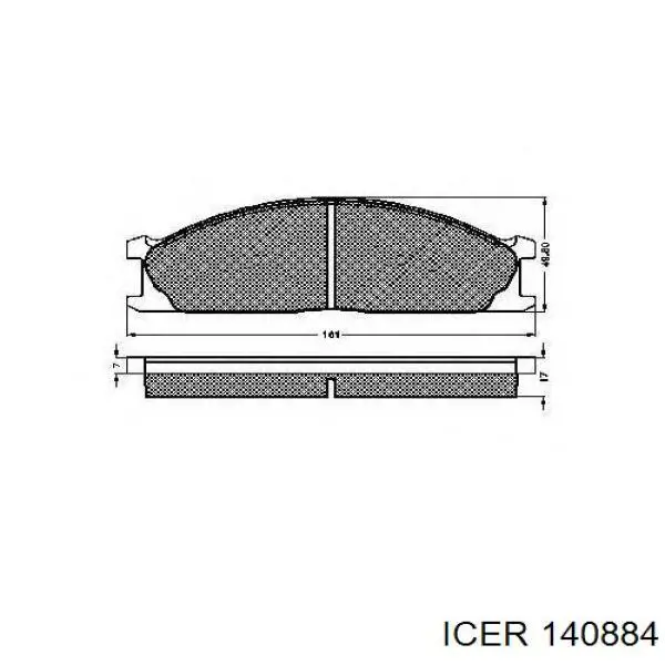 Купить 140884 Icer Колодки тормозные