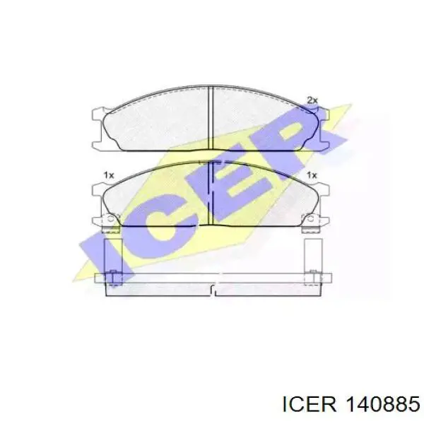 Передние тормозные колодки 140885 Icer