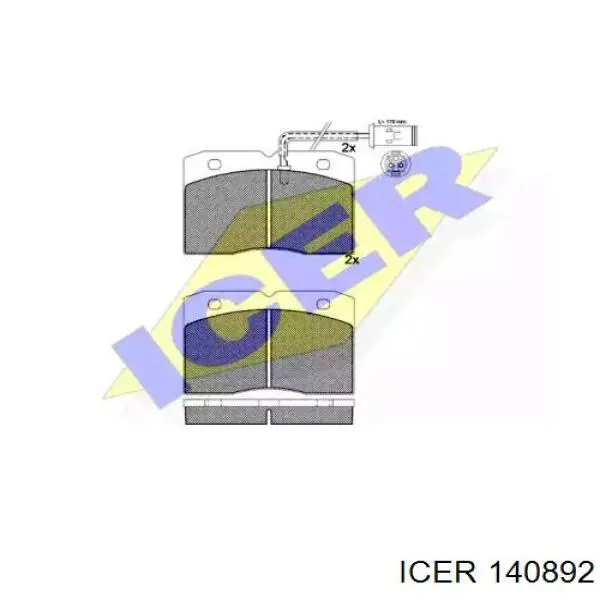 Передние тормозные колодки 140892 Icer