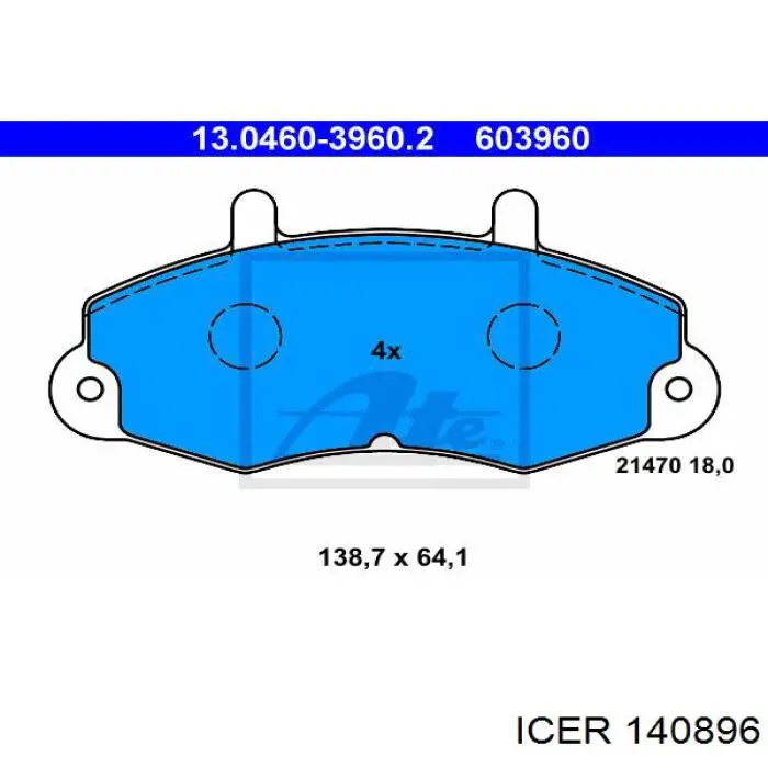 Колодки Icer 140896 цена, от 19.30 USD