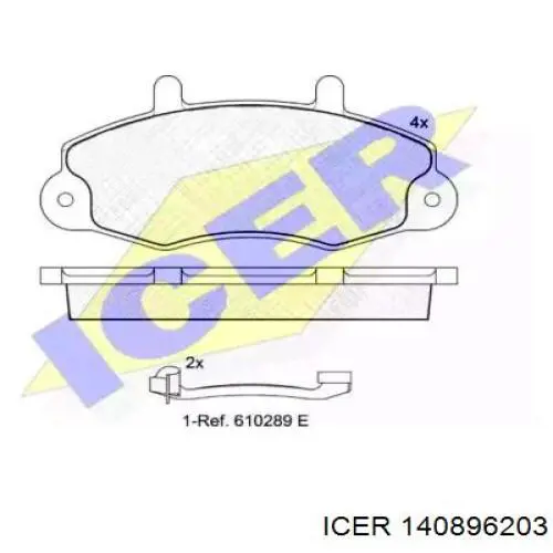 140896203 Icer колодки тормозные передние дисковые
