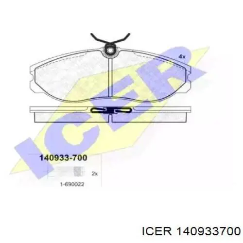 Передние тормозные колодки 140933700 Icer