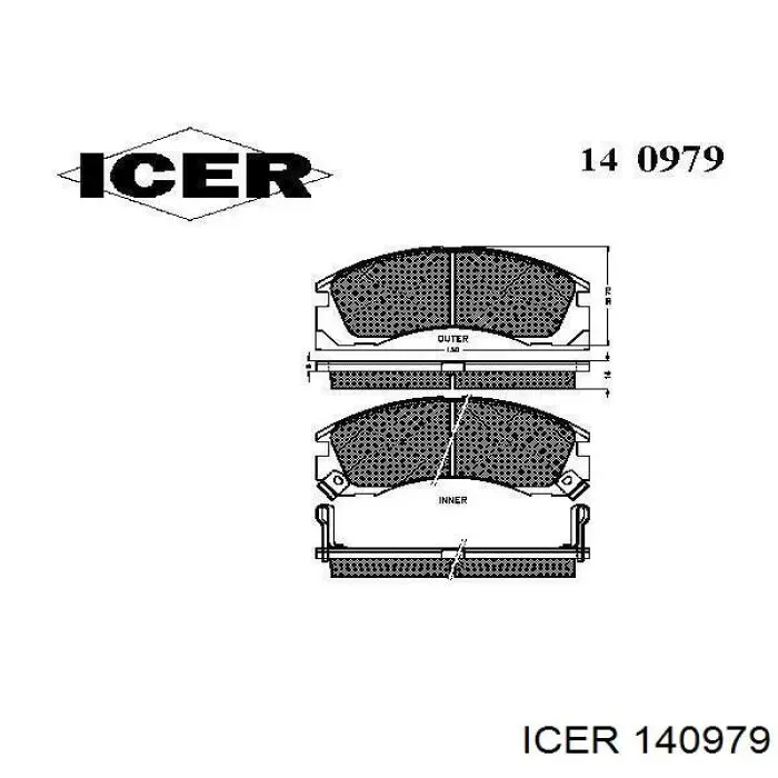 140979 Icer Колодки передние