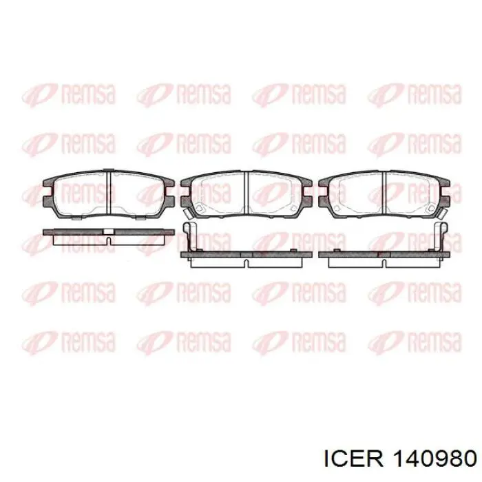 Колодки дисковые  Icer 140980 цена, от 15.82 USD