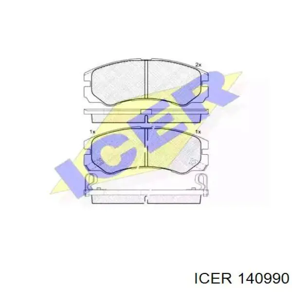 140990 Icer колодки тормозные передние дисковые