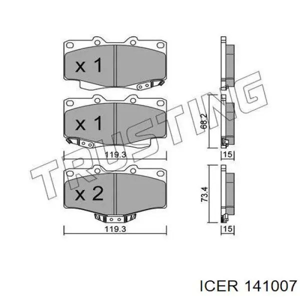 Колодки Icer 141007 цена, от 21.84 USD