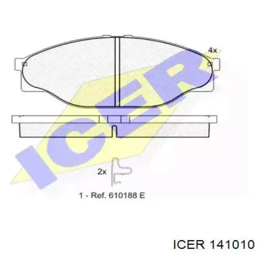 Передние тормозные колодки 141010 Icer