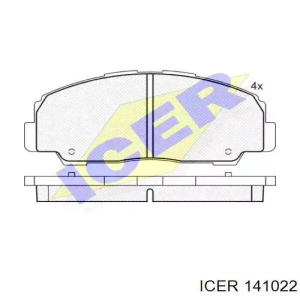 Передние тормозные колодки 141022 Icer