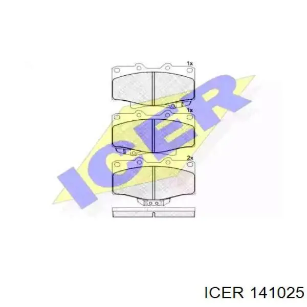 141025 Icer колодки тормозные передние дисковые