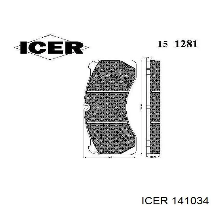 Купить 141034 Icer Колодки тормозные