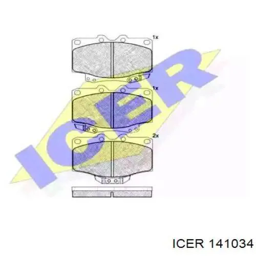 Передние тормозные колодки 141034 Icer