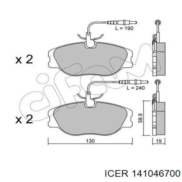 Колодки Icer 141046700 цена, от 16.91 USD