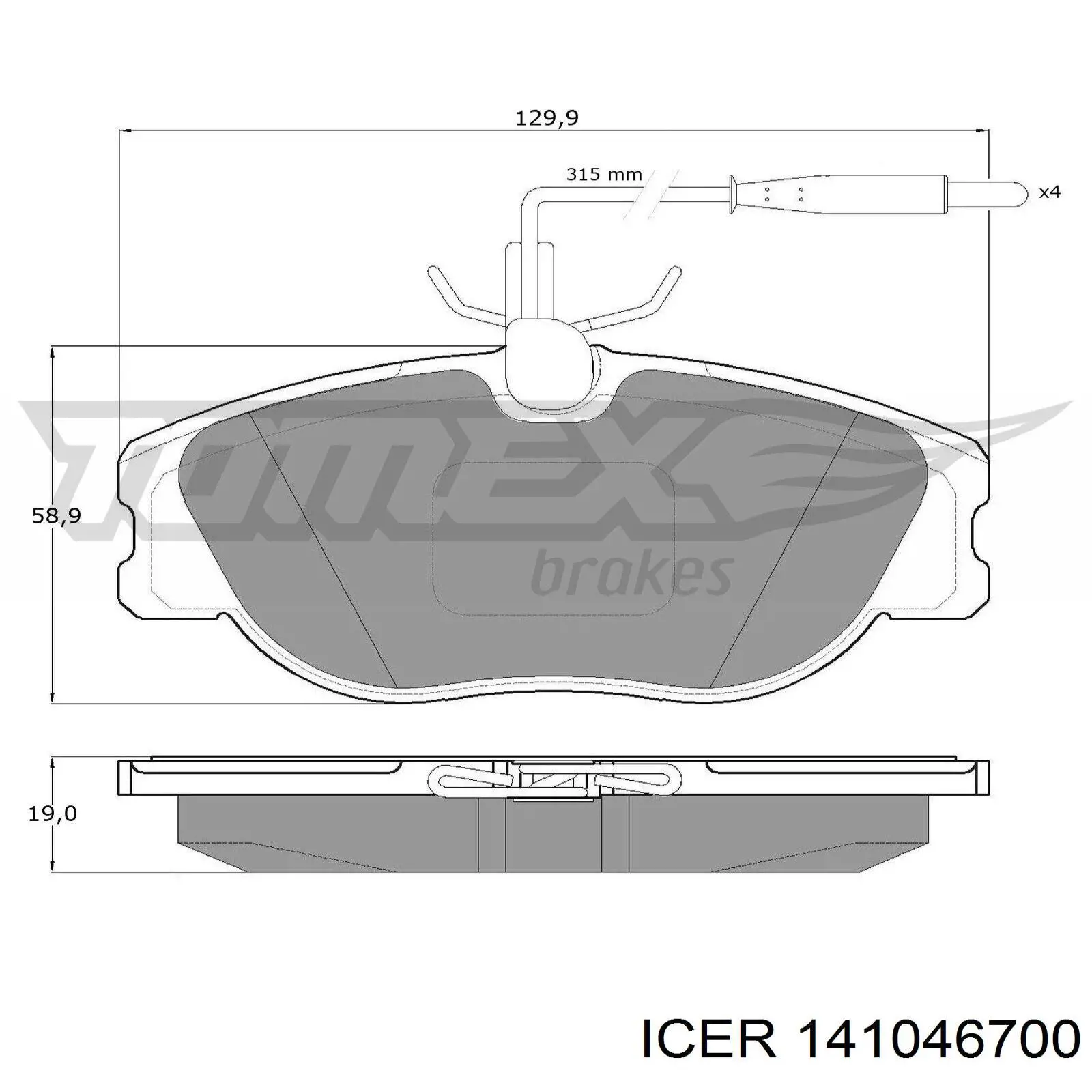 Купить 141046700 Icer Колодки тормозные