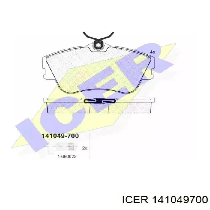 141049-700 Icer передние тормозные колодки