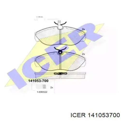 141053-700 Icer колодки тормозные передние дисковые