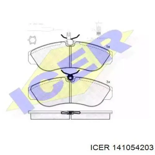 141054-203 Icer колодки тормозные передние дисковые