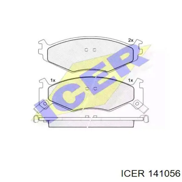 141056 Icer колодки тормозные передние дисковые