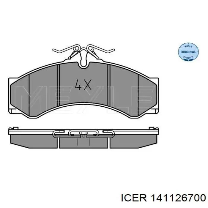 141126700 Icer Колодки передние