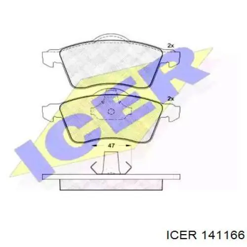 141166 Icer Колодки передние