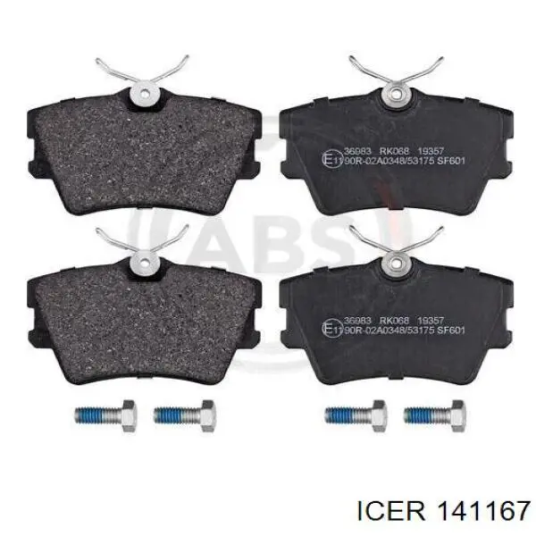 Задние дисковые колодки Icer 141167