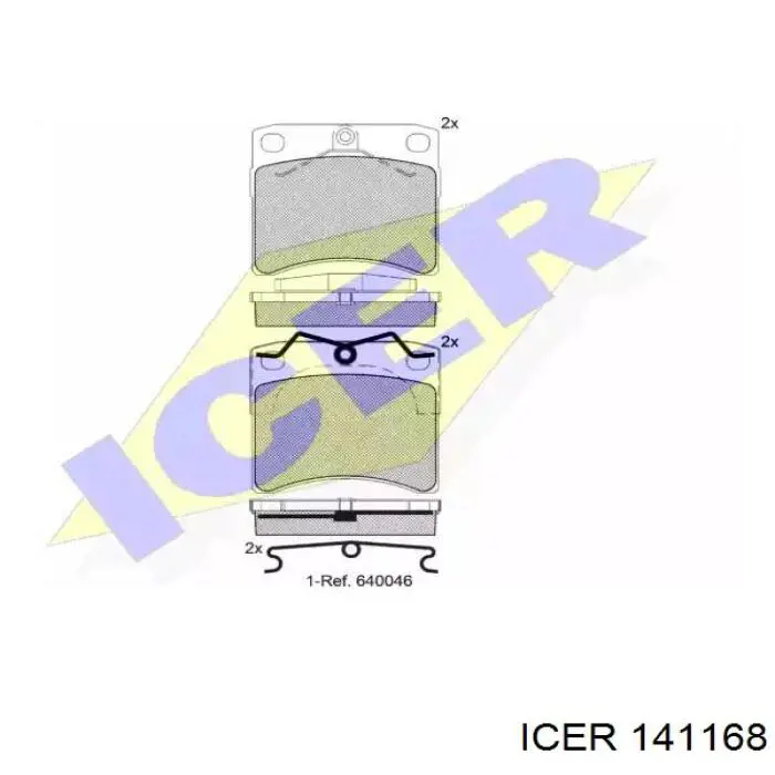 Передние тормозные колодки 141168 Icer