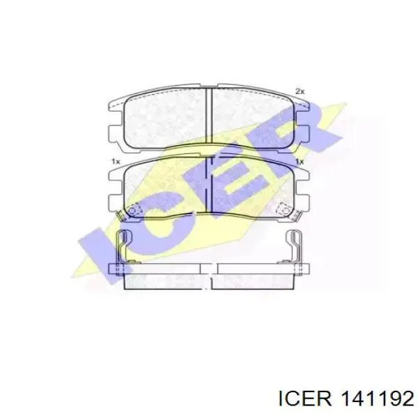 Задние тормозные колодки 141192 Icer