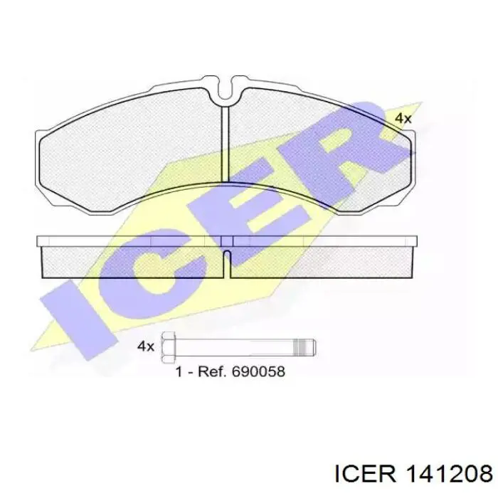 141208 Icer колодки тормозные задние дисковые