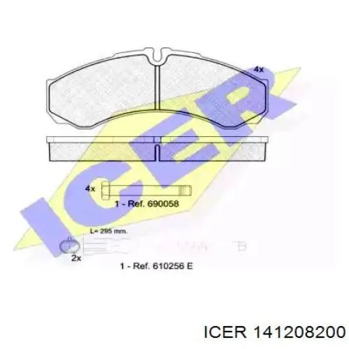 141208-200 Icer колодки тормозные передние дисковые