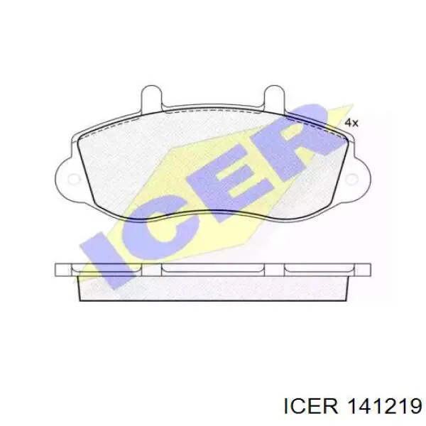 Передние тормозные колодки 141219 Icer