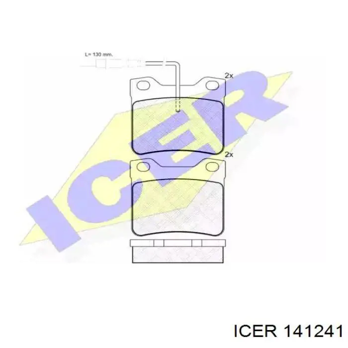 Задние тормозные колодки 141241 Icer