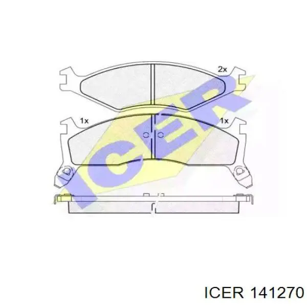 Передние тормозные колодки 141270 Icer