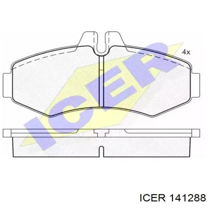 Передние тормозные колодки 141288 Icer